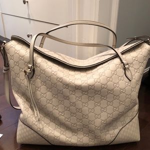 Gucci leather tote bag